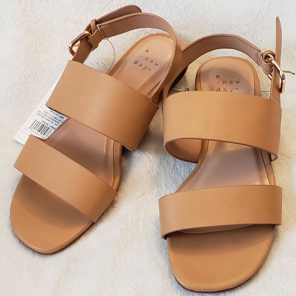 a new day Shoes - A New Day | Two Band Buckle Slide Sandals | NWT